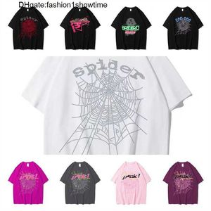 T-shirt da uomo 24SS 555 T-shirt Hip Hop Kanyes Style Sp5der Spider Jumper Manica corta per giovani cantanti europei e americani 00KY