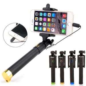 Monopods bärbara utdragbara handhållna monopod trådbundna selfie -stick för Apple iPhone 11 12 13 Pro Max Mini XS XR X SE 2020 8 7 + Selfiestick