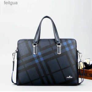 Laptop Cases Backpack Classic Blue Plaid Laptop Bag Lightweight Durable Briefcase for Men 14 Inch Laptop Shoulder Bag YQ240111