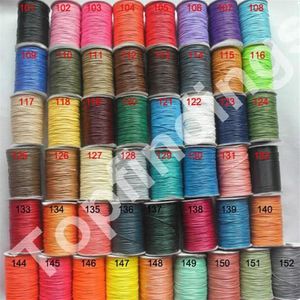 Spedizione di colori interi 1 rotolo da 175 metri 1 mm di ALTA QUALITÀ COREA cordoncino di cotone cerato cordoncino di cotone perline Cord2559