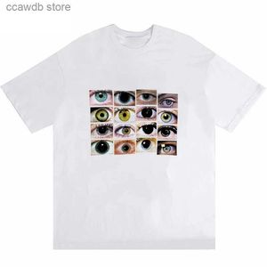 女性用Tシャツの男性ヒップホップストリートウェアパーカー日本のアニメアイズプリントハラジュクプルオーバー秋コットンカジュアル90SトップTシャツ男性T240110