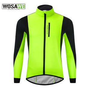 Conjuntos Wosawe Inverno Térmico Ciclismo Jaqueta Fleece Warm Up Mountain Bike Jersey À Prova de Vento À Prova D 'Água MTB Bicicleta Snowboard Roupas