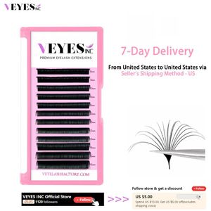 Bürsten Veyes Inc Easy Fanning Wimpernverlängerungen Veyelash Russian Volume Lashes Schnelle Blüte Austomatisches Blühen Natürliches Make-up Schönheit