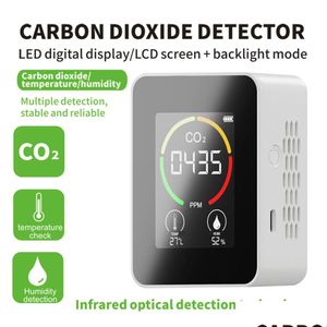 Andra apparater CO2 Luftdetektor Koldioxid Tester Kvalitetsanalysator Agrictural Production Home Greenhouse Monitor Sensor Meter Dhogg