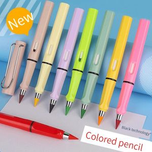 12 Färger Ställ in penna med Eraser Unition Olimited Writing Pencils Eternal Erasable Penns for Kids School Art Supplies 240111