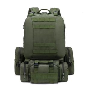 50L taktyczny plecak mężczyźni Waterproof 4 IN1 Molle Sport Bag na zewnątrz wędrówki do wspinaczki armii rybackie laptopy plecaki 240110