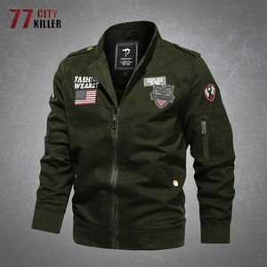 Jackets Military Style Jacket Men Air Force Pilot Combat Bomber Tactical Flight Jackets Male Spring Casual Solid Color Cotton Mens Coats