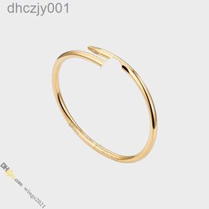 Nail Bracelet Diamond Jewelry Designer for Women Titanium Steel Bangle Gold-plated Never Fading Non-allergic Gold Bracelets; Store/21417581 HIRW