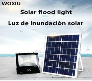 Woxiu 100W LED Solar Flood Lighting Oświetlenie Oświetlenie LED LED Powódź Lampa punktowa Lampa zasilana światła reflektorów Wodoodporny IP659686774