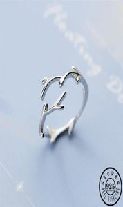925 Sterling srebrny nieregularny kształt gałęzi drzewa Regulowany rozmiar otwartego palca Pierścienie kostki midi biżuteria dla kobiet dziewczęta 283D4424711