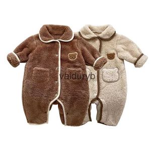 Pyjamas Plush Bear Baby Sleepwear Cartoon Coral Fleece Romper Kids Pyjamas Jumpsuits Baby Sleeping Clothes Spädbarn i ett stycke Loungewearvaiduryb