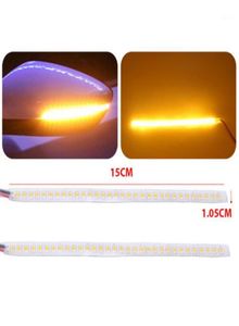 Vattentät bil Baksyn Spegel Turn Signal Light For Universal Car 15cm LED -indikator Blinker Strip Lamp Flexibel Flowing Light15753005