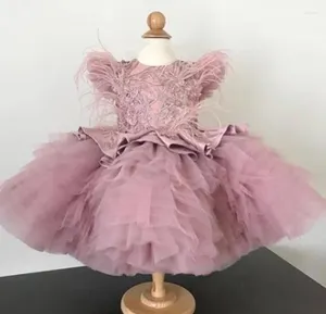 Flickaklänningar prinsessan klänning för barn puffy barn födelsedag babykläder dopande klänning vestido pografi infantil 1-12y