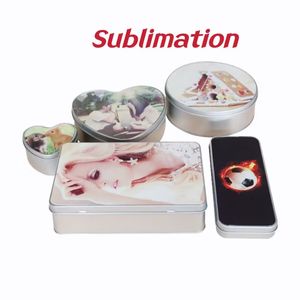 Sublimation Blank Package Box Pencial Case Sublimation Candy Box for Kids Gift Heat Transfer Metal Box DIY Box 001