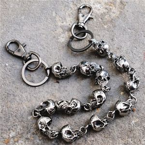 Metal 3 Layers Screw Ring Rock Punk Key Chains Clip Hip Hop Jewelry Pants KeyChain Wallet Chain202s