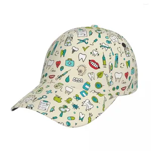 Bola Caps Dental Dentes Desenhos Animados Dente Trucker Cap Merch Casual Snapback Para Homens Mulheres Casquette Terno Toda a Temporada