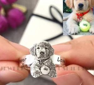 Rings Adjustable Custom Pet Ring ,Personalized Pet Ring , Photo custom Ring,Pet custom jewelry,Personalized jewelry,memory gift