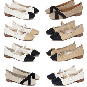 2024 designer women shoes New Bow Colored Low Heel shallow mouth thick heel shoes Fairy Style Single Shoes 36-41