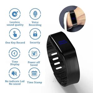 Recorder 32GB Armband Voice Recorder Multifunktion Digital Voice Activated Audio Recording Time Display U Disk Mp3 Watch Wristband Style