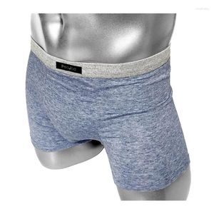 Underpants Classical Mens Boxer Shorts Underwear High Quality Cotton Comfy Breathable Solid Color With Waist Band