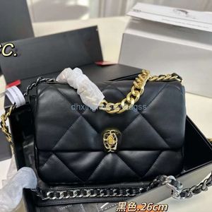 Netizen chanellybag physical image with fragrance 19bg new single shoulder crossbody women's versatile diamond checkered chain