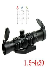 Tactical 154x30 jakt skjutgevär omfattning chevron reticle med offset weaver mount ring fit ar15 223 556mm1475921