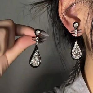 Stud Earrings Chinese Style Black Pipa For Women Light Luxury High-end Personality Elegant Temperament Trendy