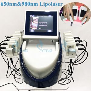 Bra resultat Lipo Laser Slimming Machine Laser Lipolysis Viktminskningsfett Borttagning 10 Laserunderlag Lipolaser Machine