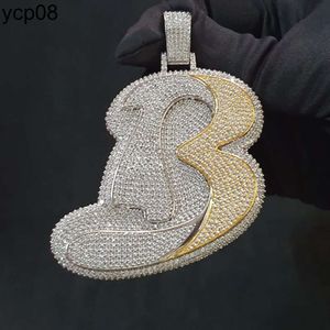 Designer Customized Letter Full Iced out Paint Moissanite Diamond S925 Silver 10k 14k 18k Gold 3D Charms Pendant