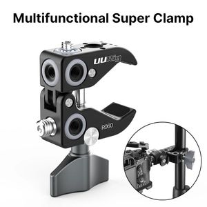 Studio UURig R060 Super Clamp With 1/4" 3/8" Screw Mount Adapter for DSLR Camera Holder Clip Gimbal Magic Arm for Photography Vlog