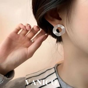 Örhängen vintage oregelbunden cirkel studörhänge sterling silver 925 uttalande stora geometriska örhängen för kvinnor koreanska trendiga smycken