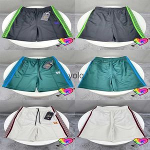 Men's Shorts Blend Color Needles Shorts 2022 Men Women High Street 1 1 Nylon Needles Mesh Shorts Leg Butterfly AWGE Tra Breechesyolq