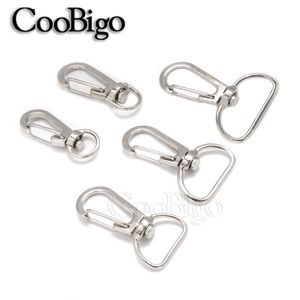 50pcs Metal Lobster Clasp Key Chain Holder Swivel Trigger Snap Hook Key Chain Rings For DIY Craft Outdoor Backpack Bag Parts 240110