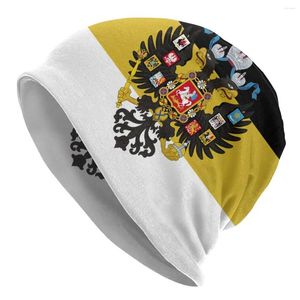 Berets Russian Empire Flag Beanies Caps For Men Women Unisex Streetwear Winter Warm Knit Hat Adult Russia Proud Bonnet Hats