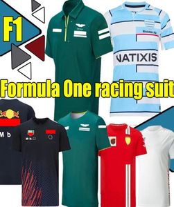 F1フォーミュラワンレーシングスーツセットカーチームロゴファクトリーユニフォームのポロショートスリーエレブ付きTシャツメン9554249