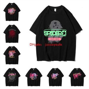 555 Designer Hip Hop Kanyes Style Sp5der T-Shirt Spider Jumper Europäische und amerikanische junge Sänger Kurzarm-T-Shirts Mode Sport VKHR