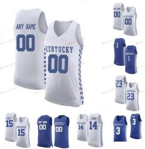 Costurado personalizado 11 Wall 12 Keion Brooks Jr 12 Towns 13 Riley Welch 14 Brennan Canadá 14 Herro Kentucky Wildcats Homens Mulheres Juventude J4074664