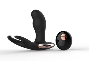 Laddningsbar trådlös fjärrkontroll prostata massager manlig onanator anal vibrator silikon anus plug rolig sex leksaker för män3698530