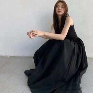 Casual Dresses Vintage Slip Long Dress For Women Evening Formal Occasion Party Prom Black Maxi Elegant Sundress Corset Fashion