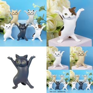 他の芸術品や工芸品魅惑的な猫を保持しているペンホルダーハンドかわいいドロップ配達otzgo