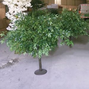 foglie verdi piante fiore albero artificiale centrotavola albero verde per matrimonio interno Decorazione di nozze albero Albero di banyan artificiale piccolo albero centrotavola