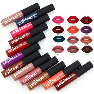 Popfeel 612pcs płynny zestaw szminki bez kubka Ultra matowe aksamitne wodoodporne długotrwały krem ​​nawilżający Makeup 240111