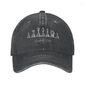 Ball Caps Fashion Cotton Chess Club Game Horse Baseball Cap Women Men Men Custom Regulble Unisex Piek