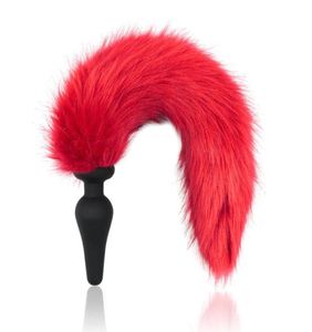 Faux Fur Passionate Naughty Fox Tail Unisex Silicone Butt Plug Anal Sex Toys for Couple Erotic Sex Products 174026355362