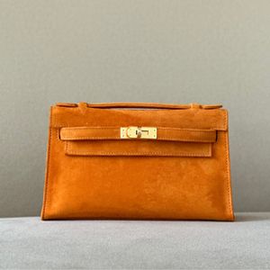 Designer torebki torba 22 cm Crossbody 10A Jakość lustra Zewnętrzna marka Marka Total Ręcznie robione Chamois Orange Classic Large Cocation Limited Edition Zamie z pudełkiem