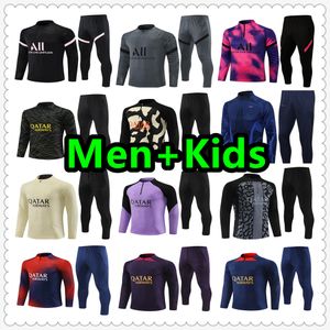 22 23 24 PSGES TRASHSUT SOCCER JERSEY SHIRT MBAPPE FOURBOY TROAMEYS Training Sup Jacket 22 2023 2024 Chandal Futbol Survlement Foot Maillot de Men and Kids Kit 999