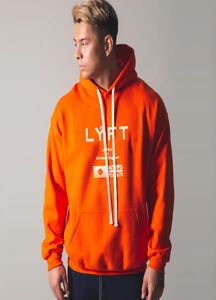 Outono inverno carta masculina streetwear hoodies moletom cor pura hoodies laranja pulôver quente velo hoodies moda masculina topos7738212