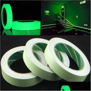 Party Decoration 5M Luminous Selfadhesive Tape Sticker Poluminescent Glow In The Dark Diy Wall Fluorescent Safety Emergency Drop Del Dhdzt