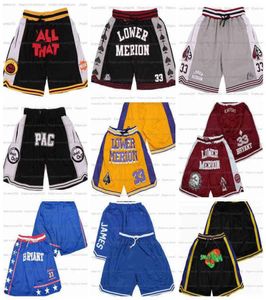 Carolina Team North Basketball Tar Shorts Salto esportivo Desgaste Mamba Lower Merion Calças masculinas costuradas 8515504