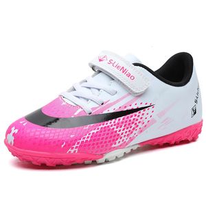 Soccer Shoes for Girls Women Original Football Boots Kids Boys Training Child Sneakers Sports Outdoor Indoor Small Size 30 Pink 240111